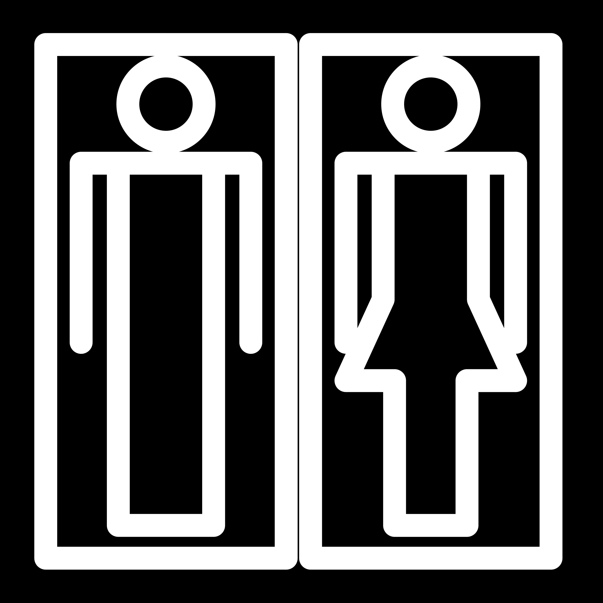 Female And Male Baths Signals With Woman And Man Outline Shapes Outline Icon Svg Set Free Vectors